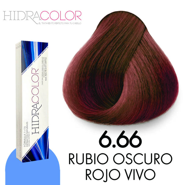 TINTE EN CREMA PARA EL CABELLO HIDRACOLOR FORMULA 1+1/2 CON PROTEINAS Y EXTRACTOS NATURALES GAMA DE COLORES 90 ML