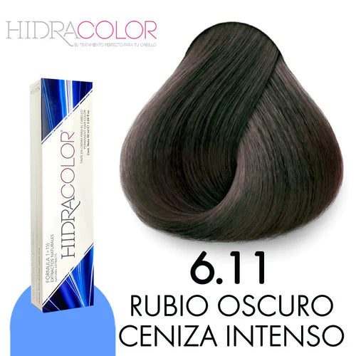 TINTE EN CREMA PARA EL CABELLO HIDRACOLOR FORMULA 1+1/2 CON PROTEINAS Y EXTRACTOS NATURALES GAMA DE COLORES 90 ML