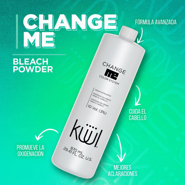 peróxido en crema para cabello CHANGE ME KUUL varios volúmenes 870 ml
