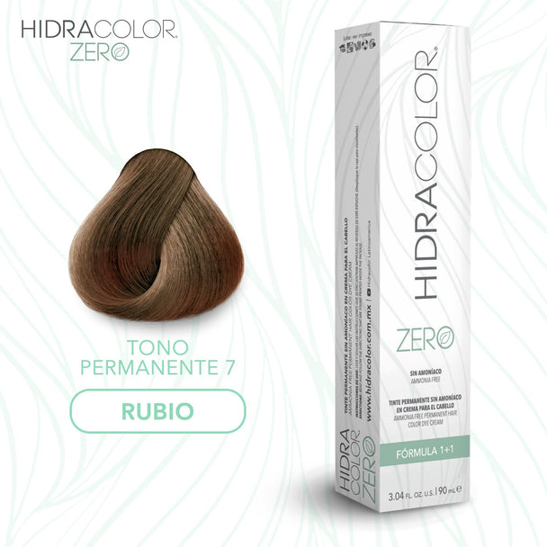 tinte permanente en crema HIDRACOLOR ZERO con aceite de albaricoque y aceite de uva sin amoniaco 90 gr