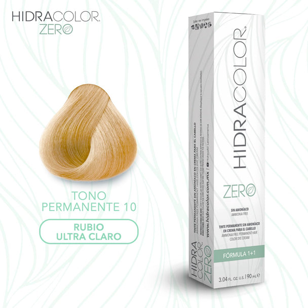 tinte permanente en crema HIDRACOLOR ZERO con aceite de albaricoque y aceite de uva sin amoniaco 90 gr