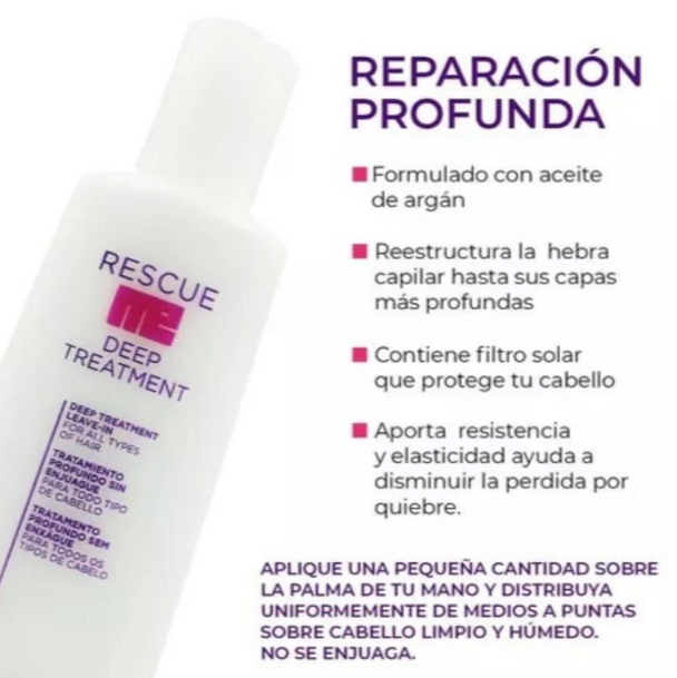tratamiento profundo para todo tipo de cabello RESCUE ME KUUL sin enjuague 300 ml