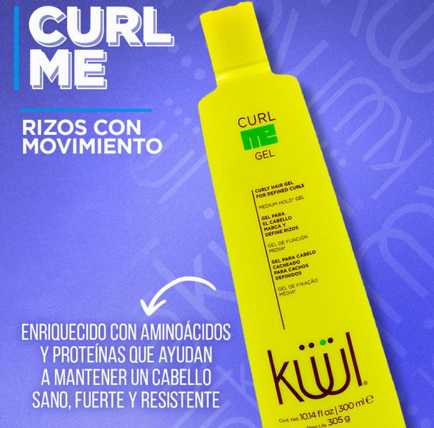 gel para el cabello marca y define rizos CURL ME KUUL 300ml