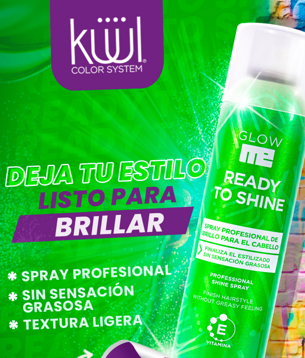 spray profesional de brillo para el cabello GLOW ME KUUL 250 ml