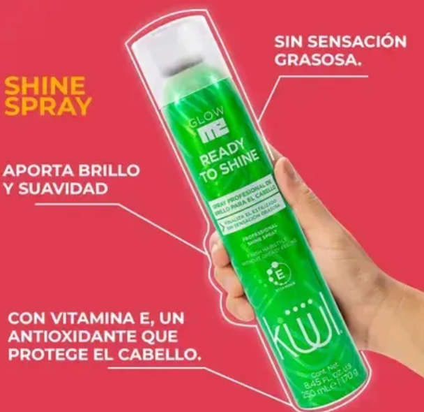 spray profesional de brillo para el cabello GLOW ME KUUL 250 ml