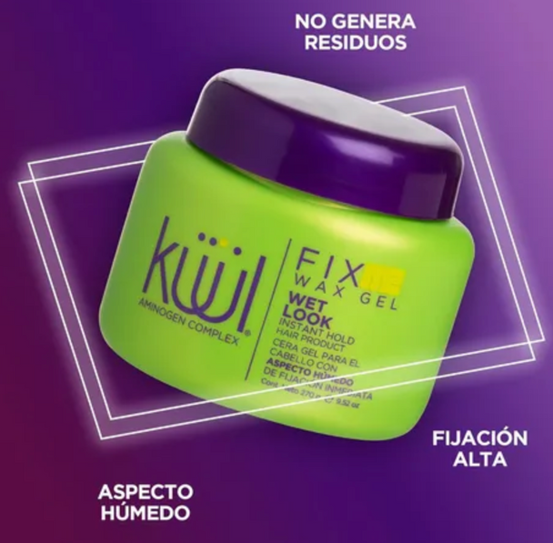 cera gel para el cabello con aspecto natural de fijación inmediata FIX ME KUUL 270 gr