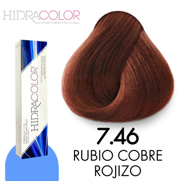 TINTE EN CREMA PARA EL CABELLO HIDRACOLOR FORMULA 1+1/2 CON PROTEINAS Y EXTRACTOS NATURALES GAMA DE COLORES 90 ML