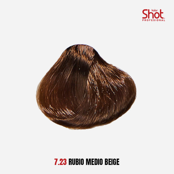 tinte para cabello en crema formula 1+1/2 KOLOR SHOT profesional con colageno proteína de trigo vitamina c y filtro uv 90 gr