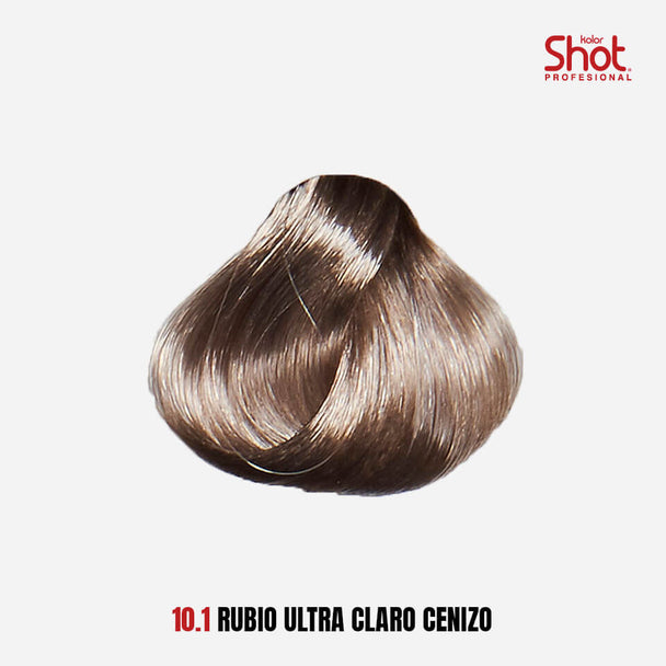 tinte para cabello en crema formula 1+1/2 KOLOR SHOT profesional con colageno proteína de trigo vitamina c y filtro uv 90 gr