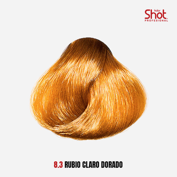 tinte para cabello en crema formula 1+1/2 KOLOR SHOT profesional con colageno proteína de trigo vitamina c y filtro uv 90 gr