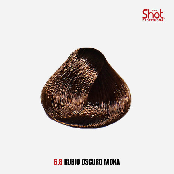 tinte para cabello en crema formula 1+1/2 KOLOR SHOT profesional con colageno proteína de trigo vitamina c y filtro uv 90 gr