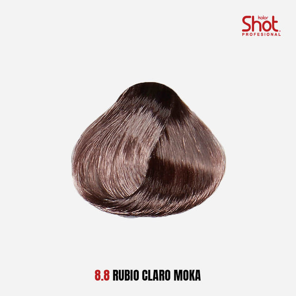 tinte para cabello en crema formula 1+1/2 KOLOR SHOT profesional con colageno proteína de trigo vitamina c y filtro uv 90 gr