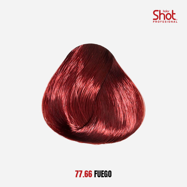 tinte para cabello en crema formula 1+1/2 KOLOR SHOT profesional con colageno proteína de trigo vitamina c y filtro uv 90 gr