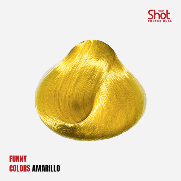 tinte en crema funny kolors KOLOR SHOT profesional con colageno vitamina c proteina de trigo y filtro uv 90 gr