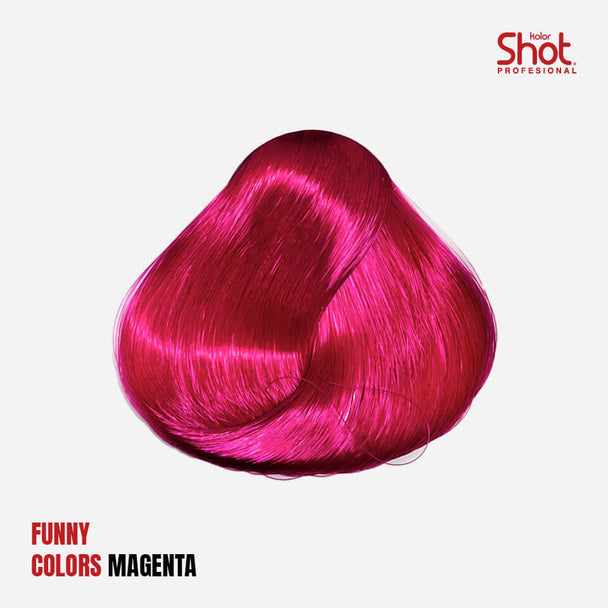 tinte en crema funny kolors KOLOR SHOT profesional con colageno vitamina c proteina de trigo y filtro uv 90 gr