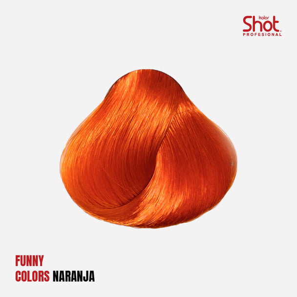 tinte en crema funny kolors KOLOR SHOT profesional con colageno vitamina c proteina de trigo y filtro uv 90 gr