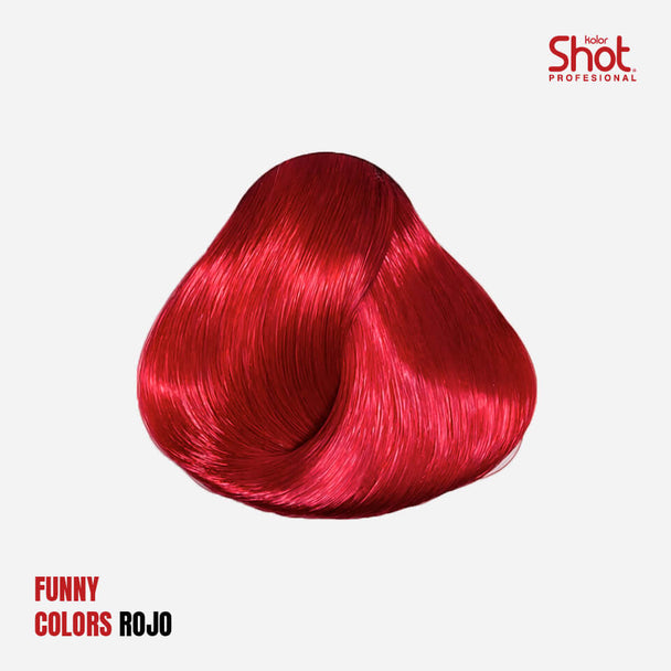 tinte en crema funny kolors KOLOR SHOT profesional con colageno vitamina c proteina de trigo y filtro uv 90 gr