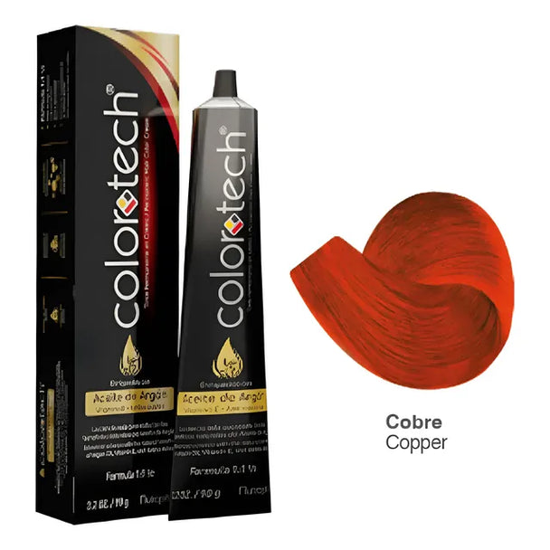 tinte permanente en crema formula 1+1/2 COLOR TECH con aceite de argan vitamina e y aminoácidos 90 g
