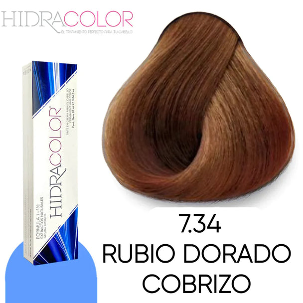 TINTE EN CREMA PARA EL CABELLO HIDRACOLOR FORMULA 1+1/2 CON PROTEINAS Y EXTRACTOS NATURALES GAMA DE COLORES 90 ML